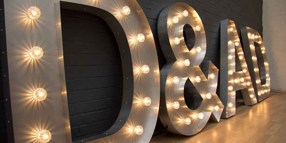 D and AD awards light up letters