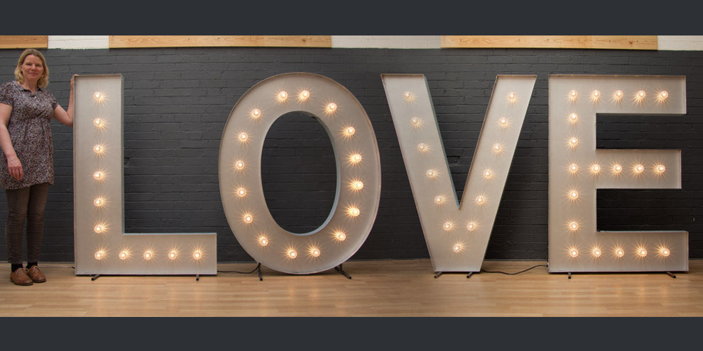 large light up LOVE letters