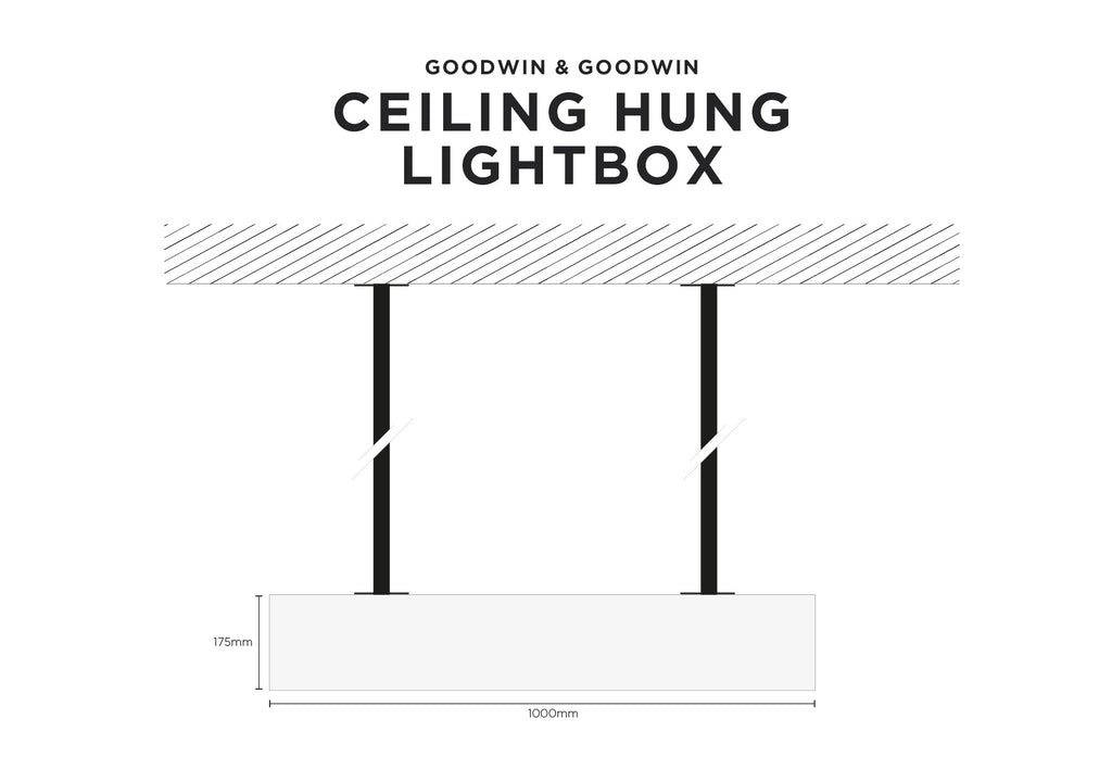 Ceiling Hung Light Box Goodwin & Goodwin™ London Sign Makers