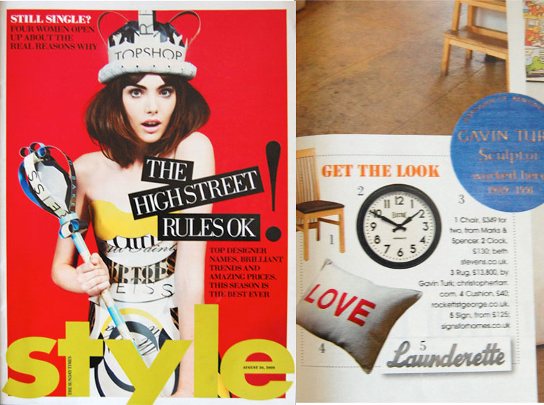 Sunday Times Style - Launderette Sign