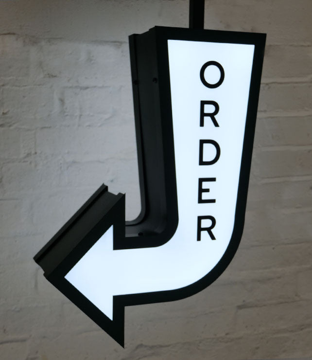 Arrow 'Order Here' Sign