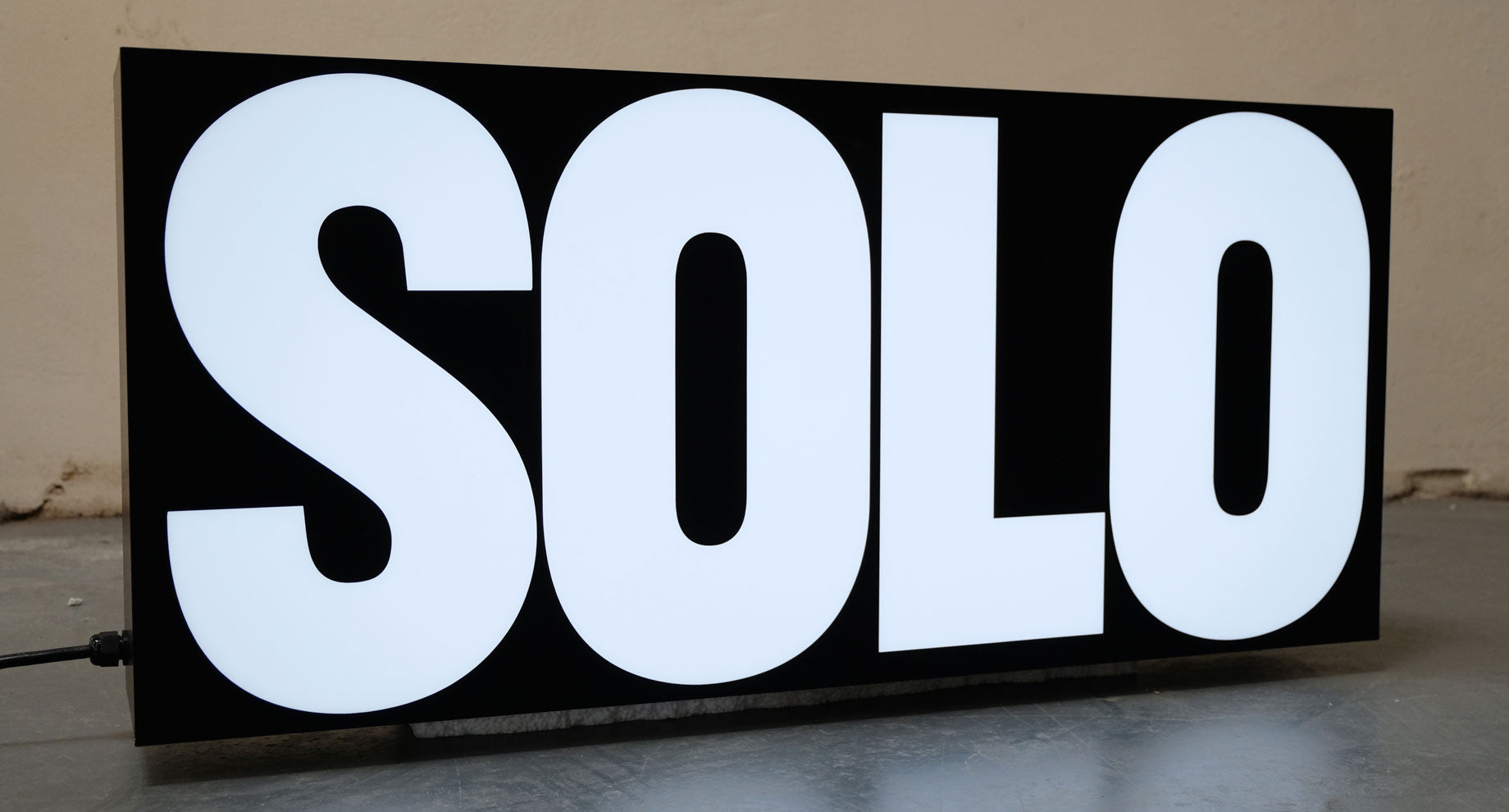 Black Wrapped Light Box