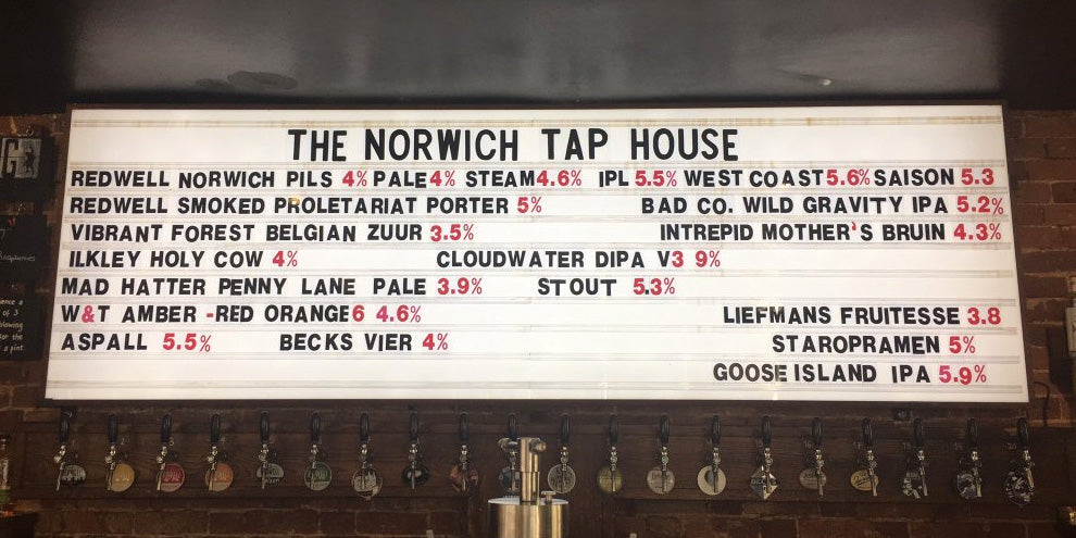 cool bar menu board