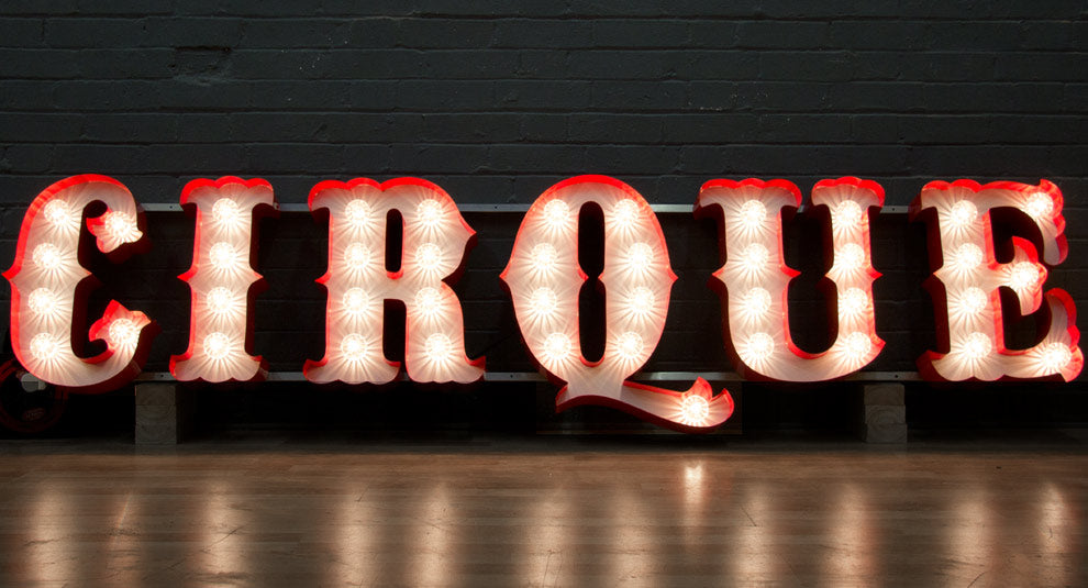 Circus font marquee sign