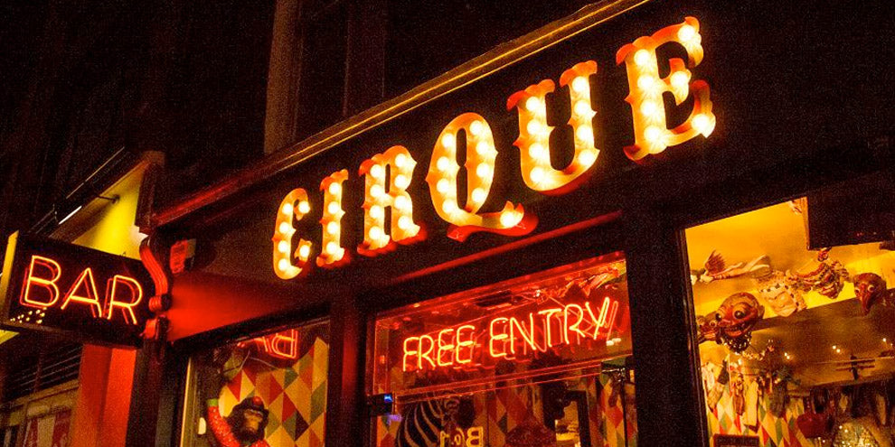 Circus font marquee sign