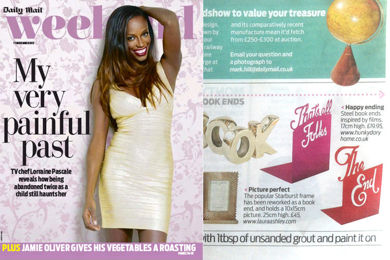 Daily Mail Weekend Bookends November 2012