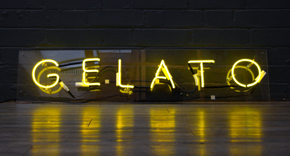 gelato neon sign