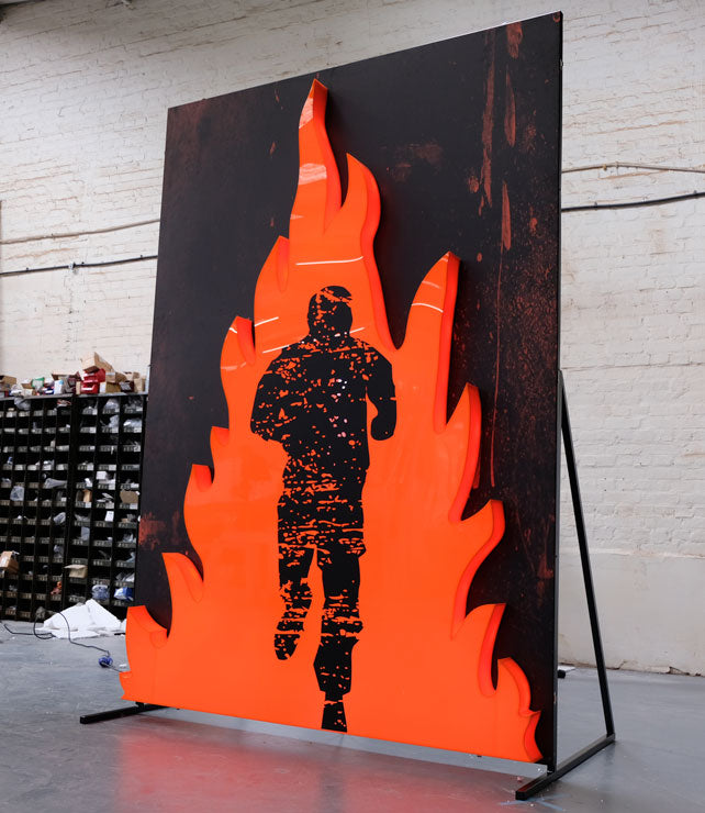 Illuminated flames