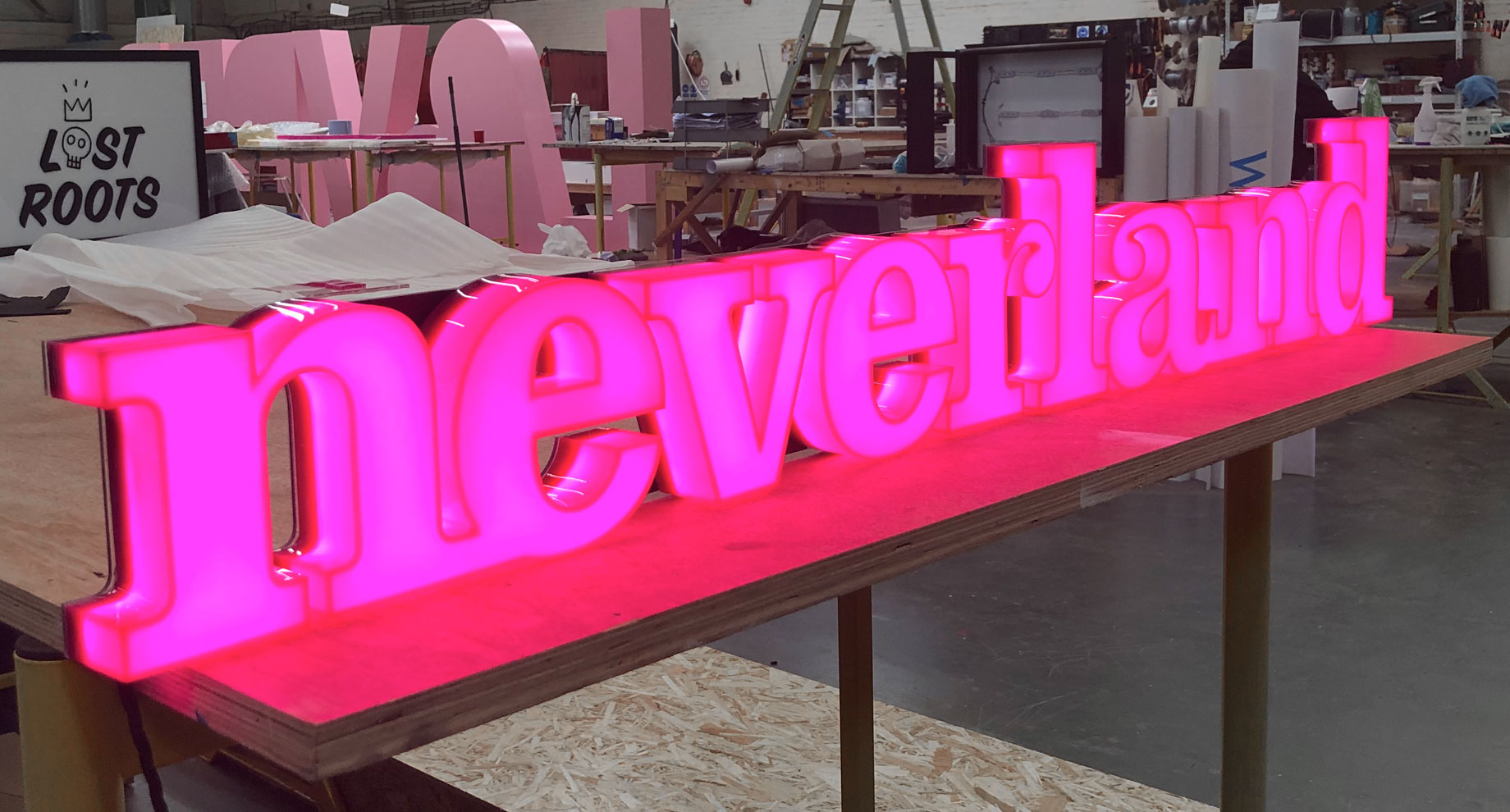 Illuminated acrylic letters