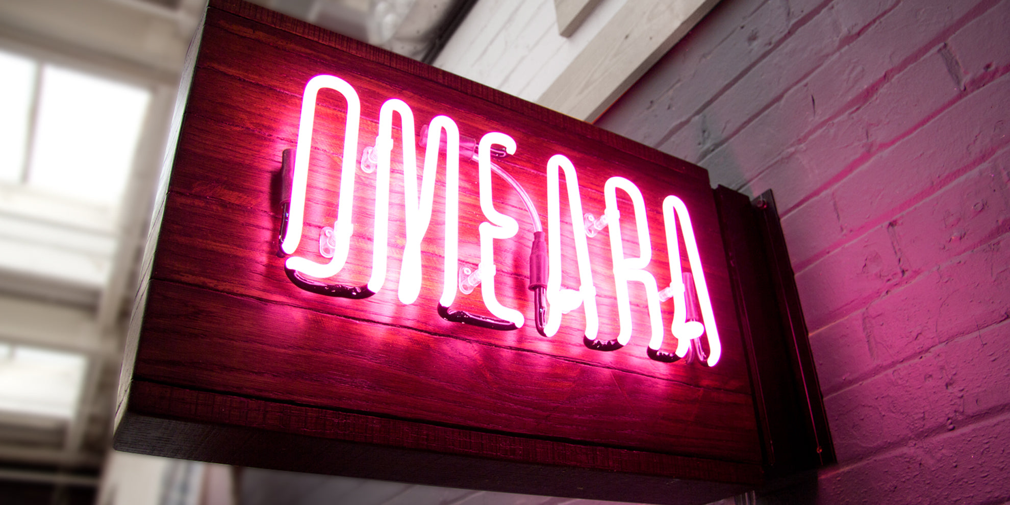 Neon Projecting Timber Sign
