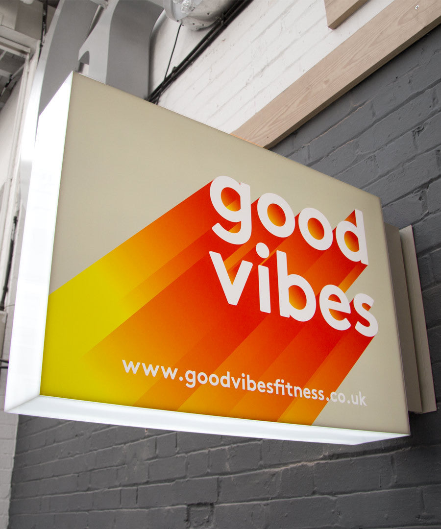 Projecting Light Box Sign