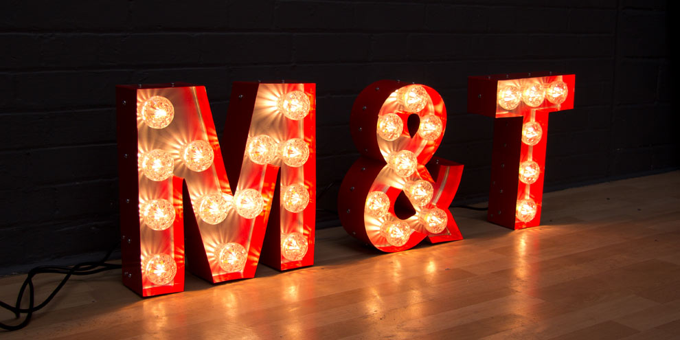 Red Marquee Letters