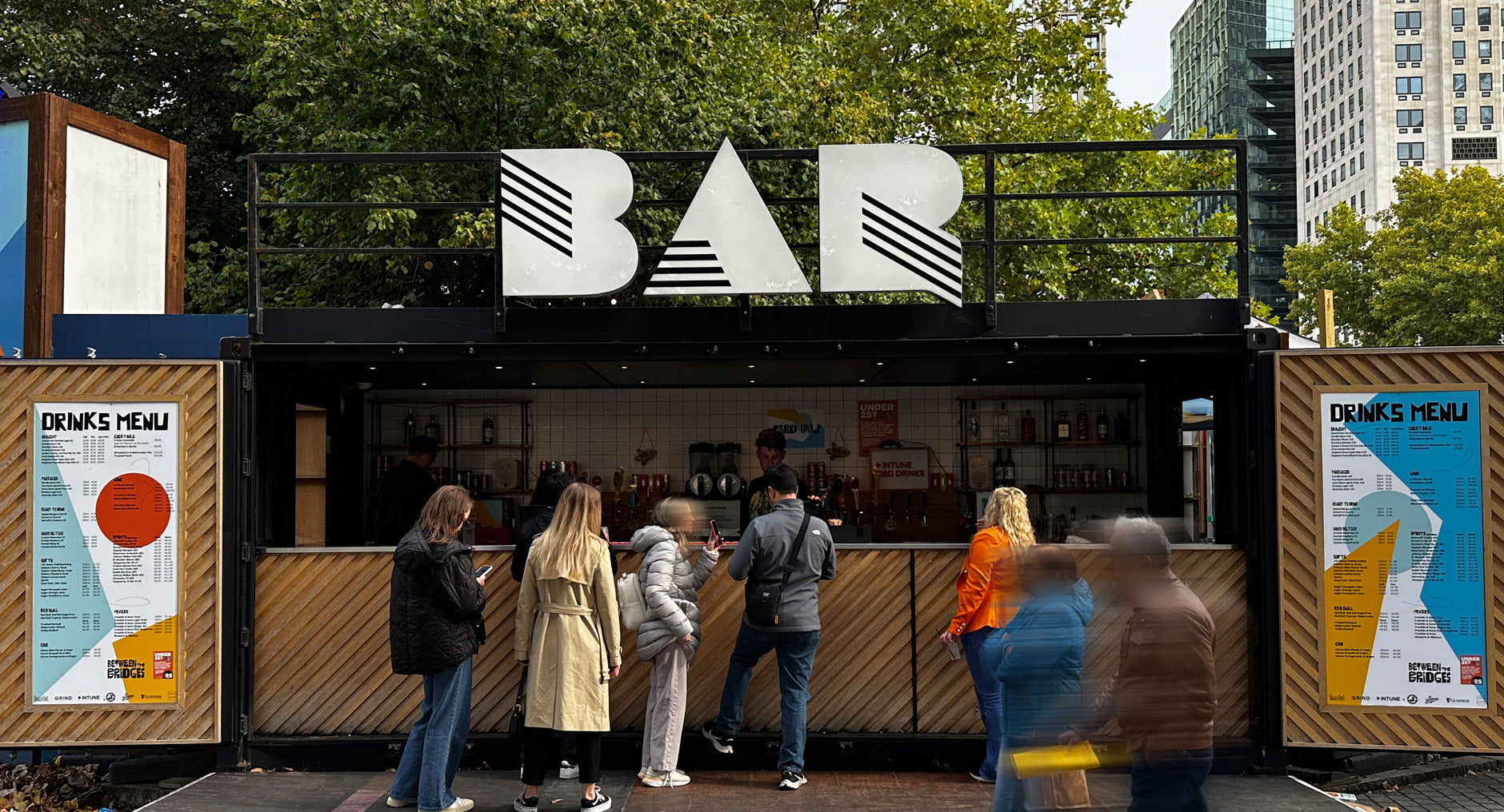 Shipping Container Bar Signage