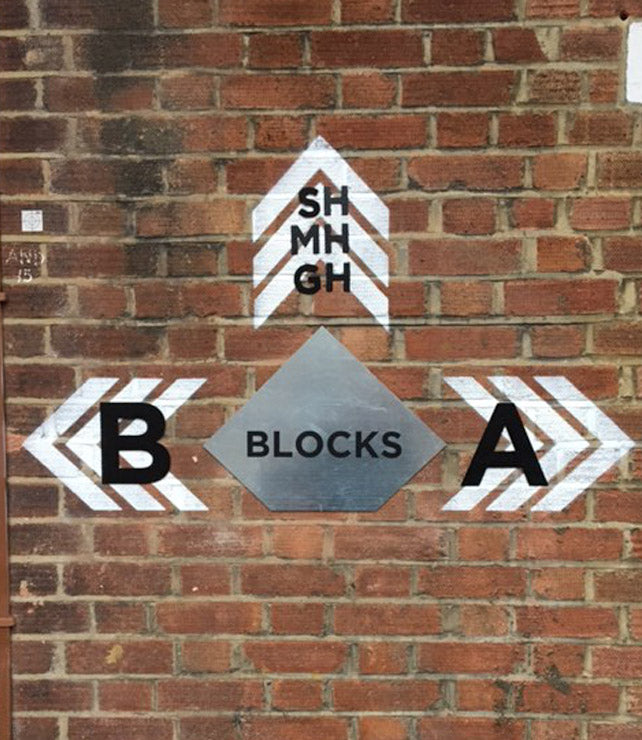 Brick Painted Wayfinding Signs