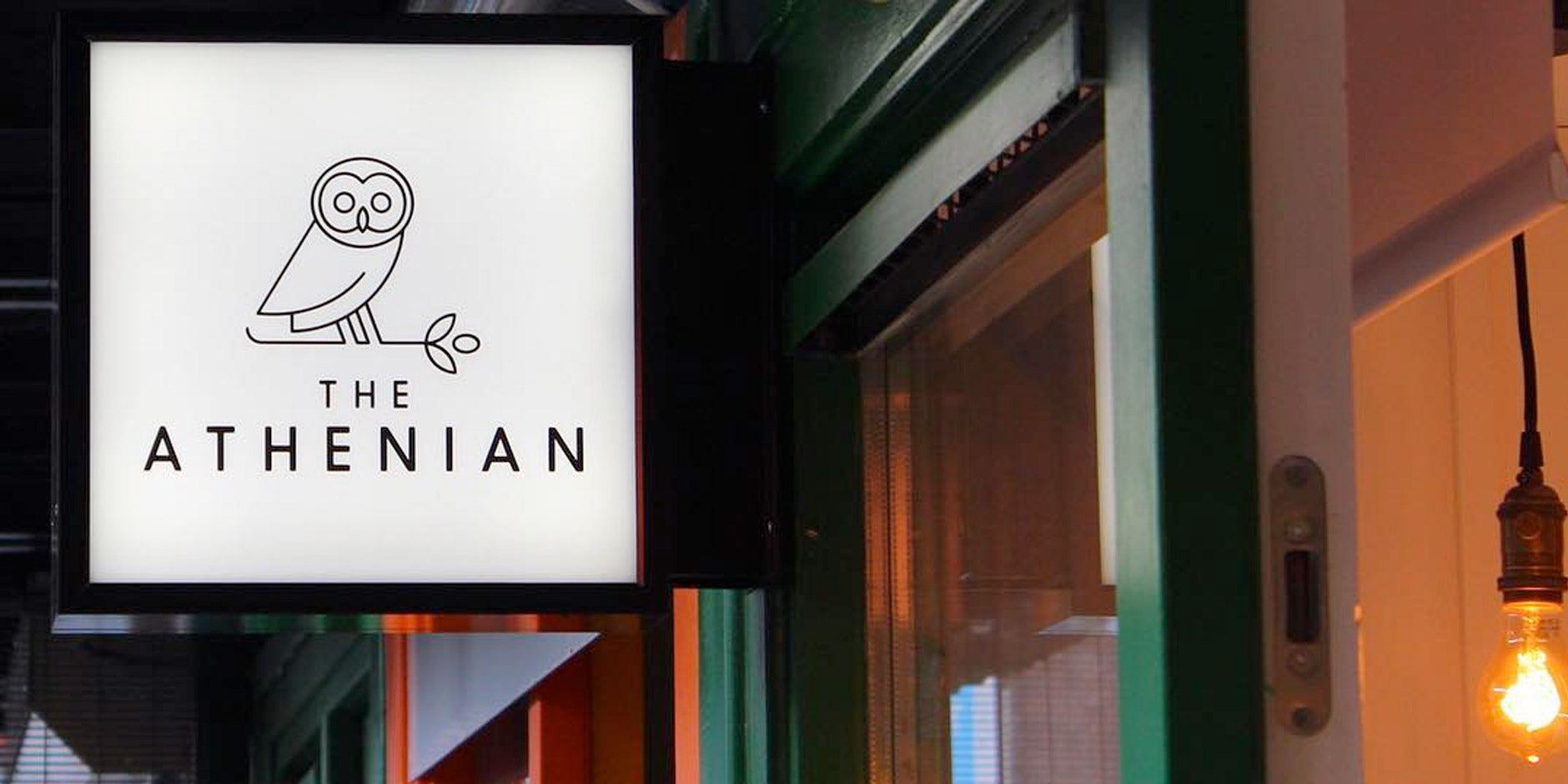 the anthenian restaurant sign