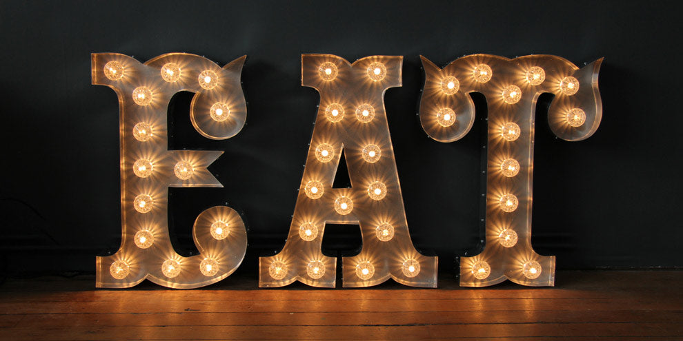 Vintage circus light letters