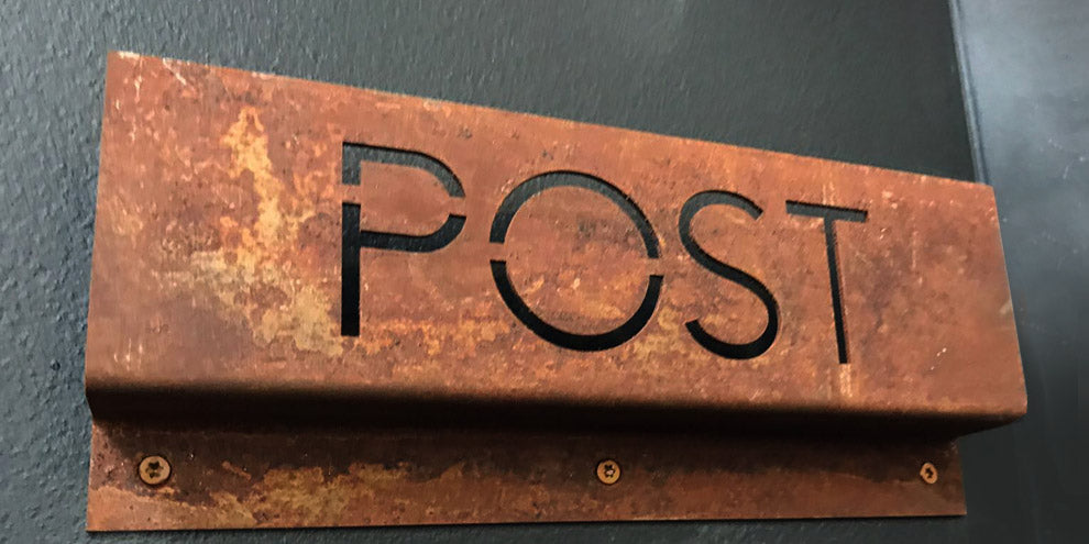 Rusted Post sign