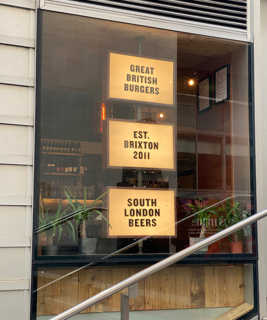 Hanging light boxes in window