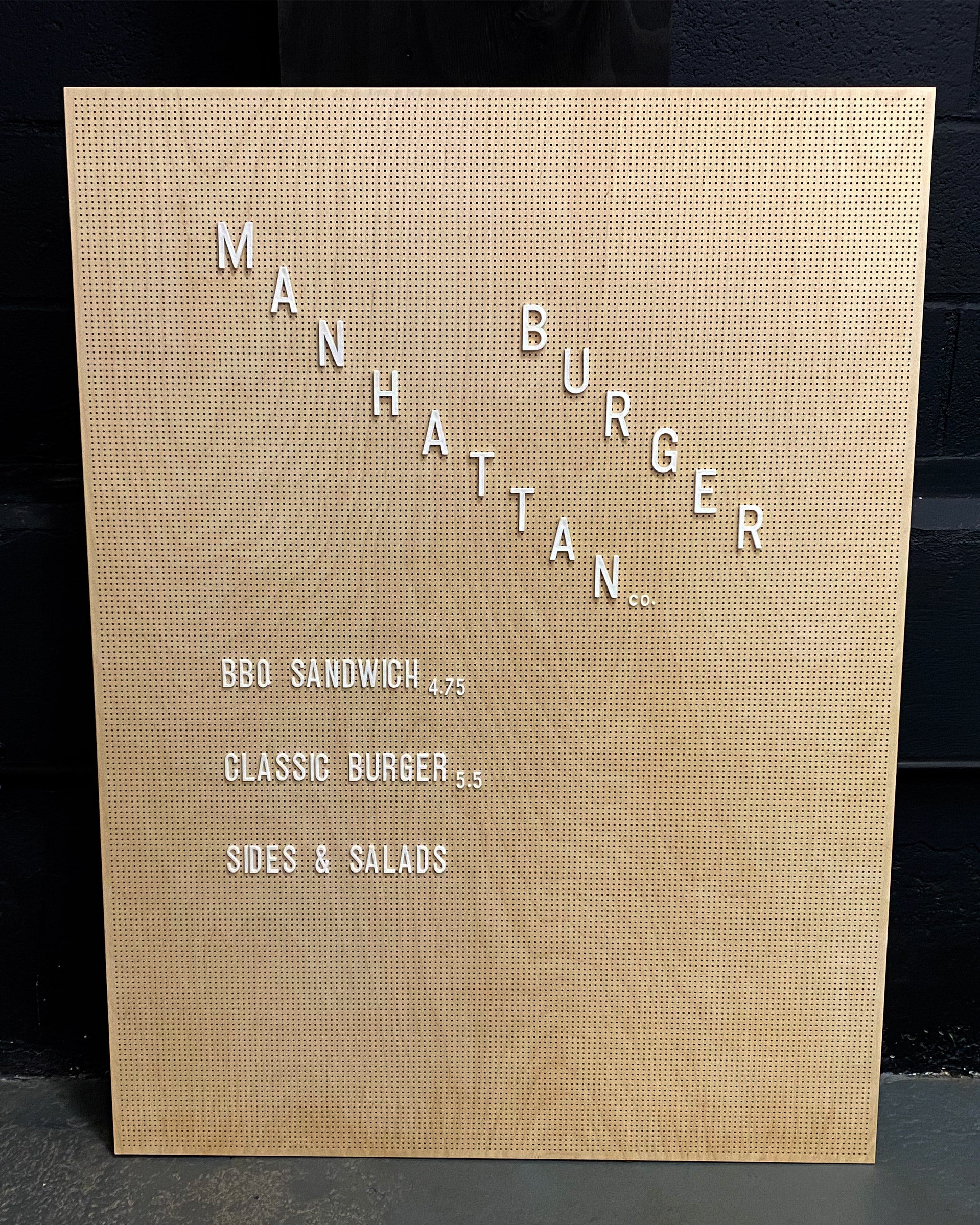 Wooden Peg Menu