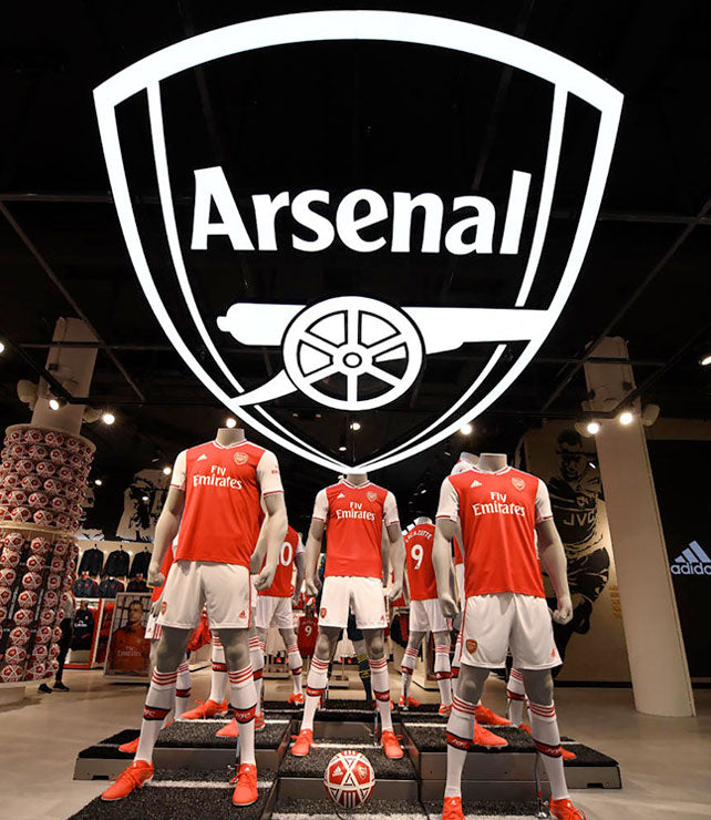 Arsenal Hanging Sign, Emirates Armoury Shop. - Sign Installation London | Goodwin & Goodwin