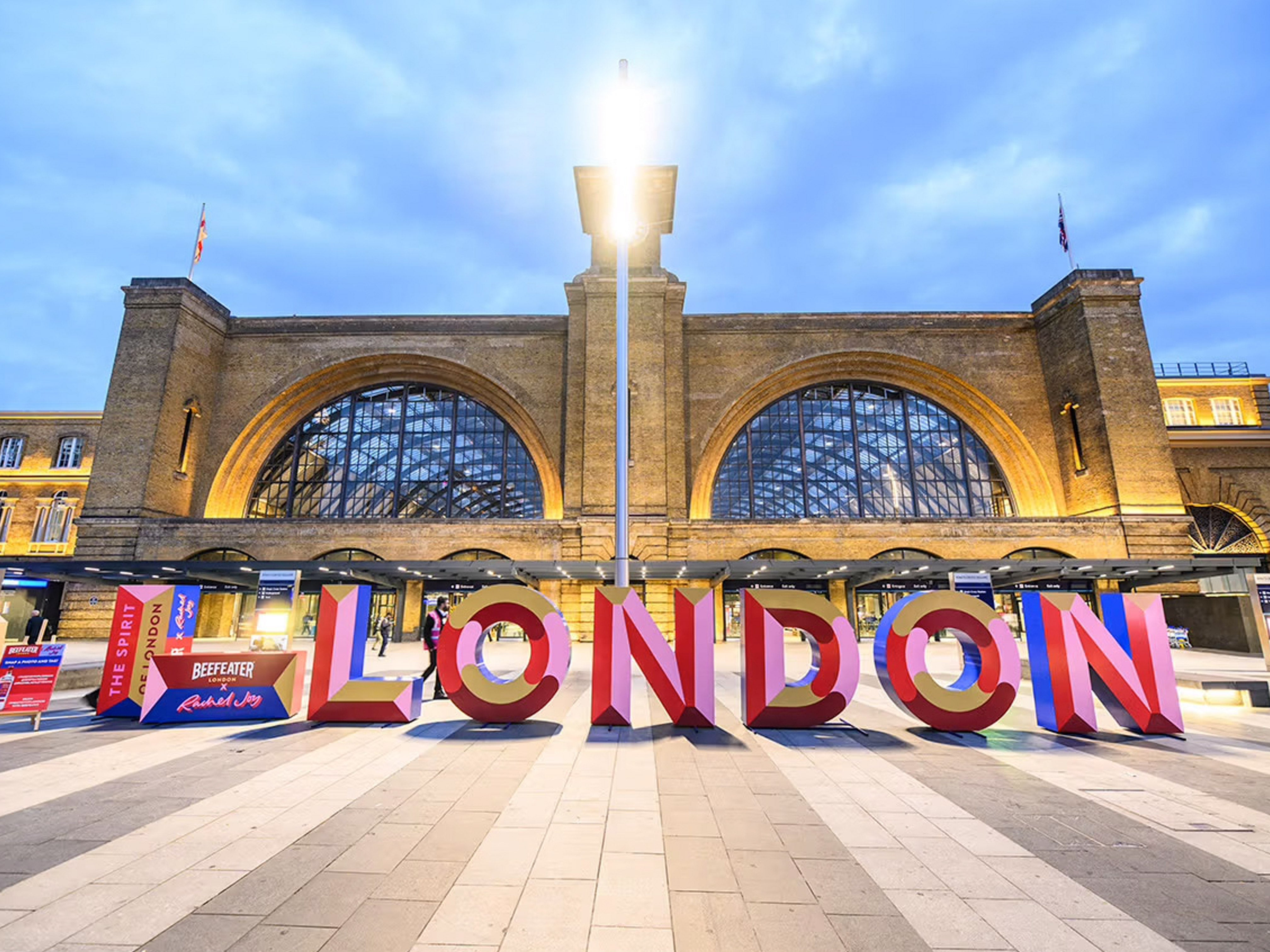 Giant Letters for Beefeater X Rachel Joy - London Sign Project by Goodwin & Goodwin