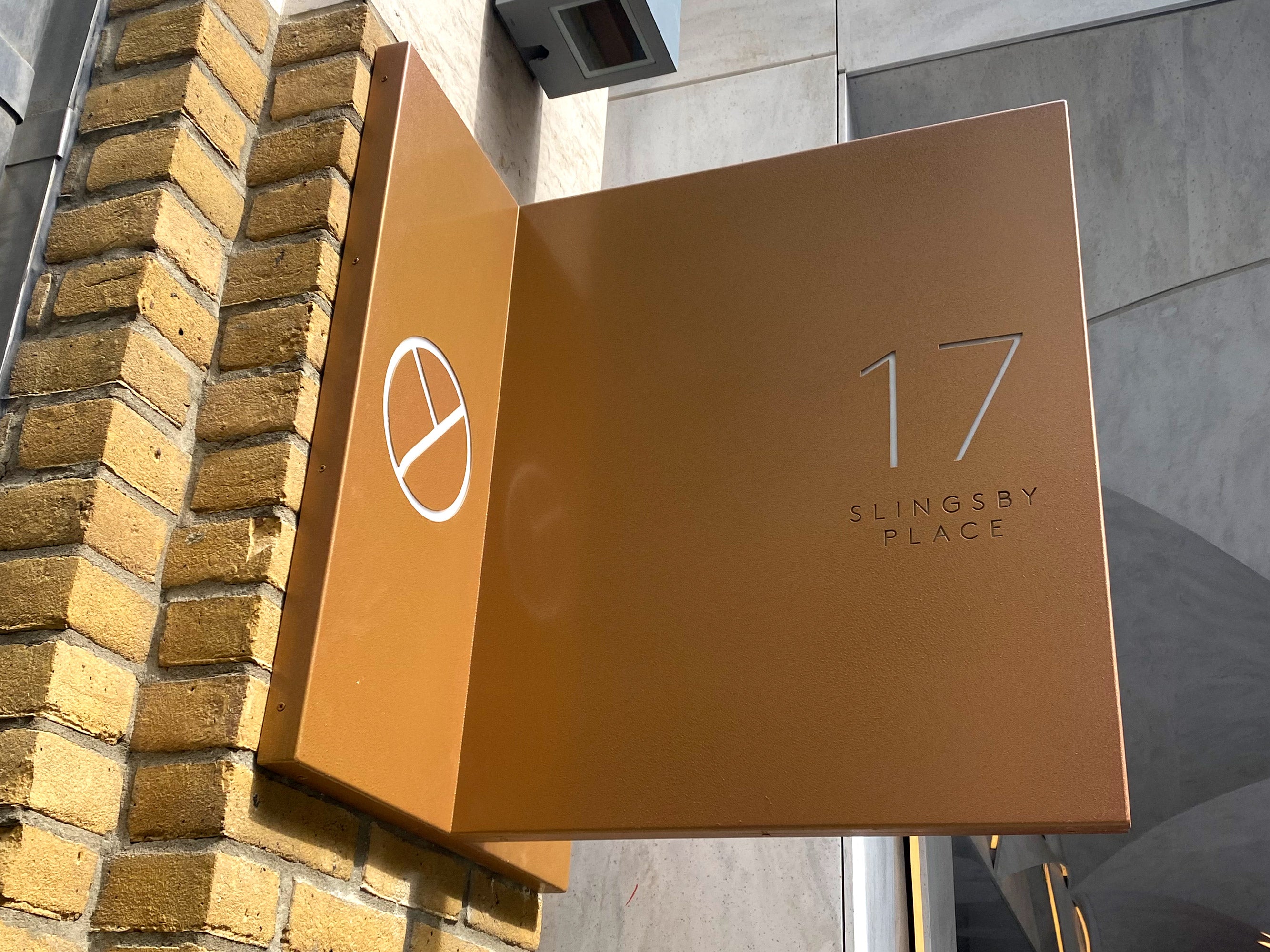 Wayfinding Signage for St Martin's Court Yard. Covent Garden - Bespoke Signage London | Goodwin & Goodwin