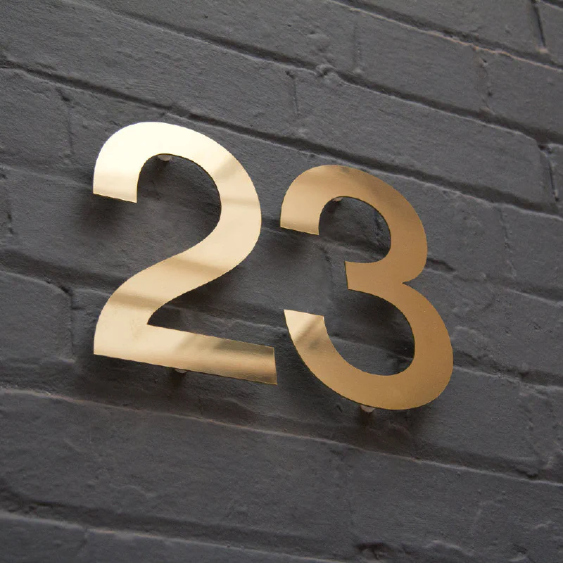 Brass House Numbers – Brass Signs by Goodwin & Goodwin, London