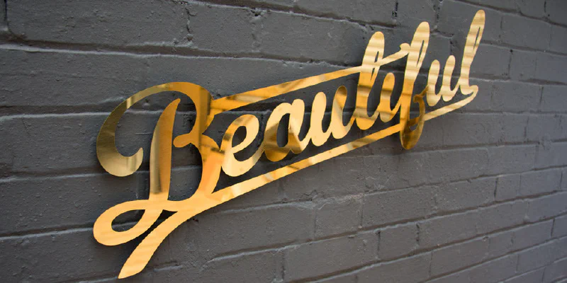 Brass sign/typography – Brass Signs by Goodwin & Goodwin, London