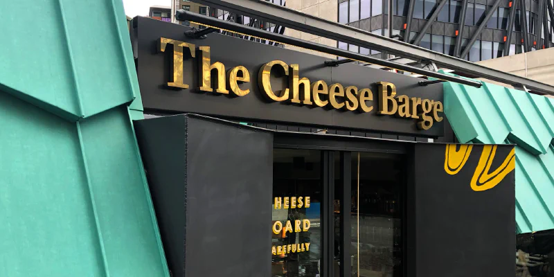 The Cheese Barge - Brass letters – Brass Signs by Goodwin & Goodwin, London