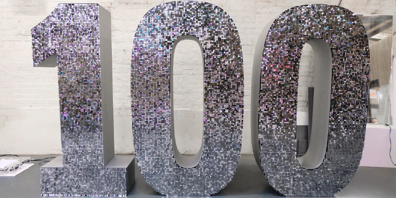 100 - Sequin Numbers 100 - Sequin Numbers – Giant Letters by Goodwin & Goodwin, London