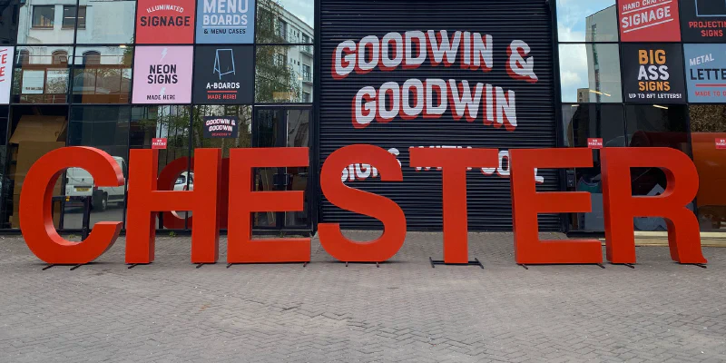 Giant Outdoor Letters - Chester Giant Outdoor Letters - Chester – Giant Letters by Goodwin & Goodwin, London