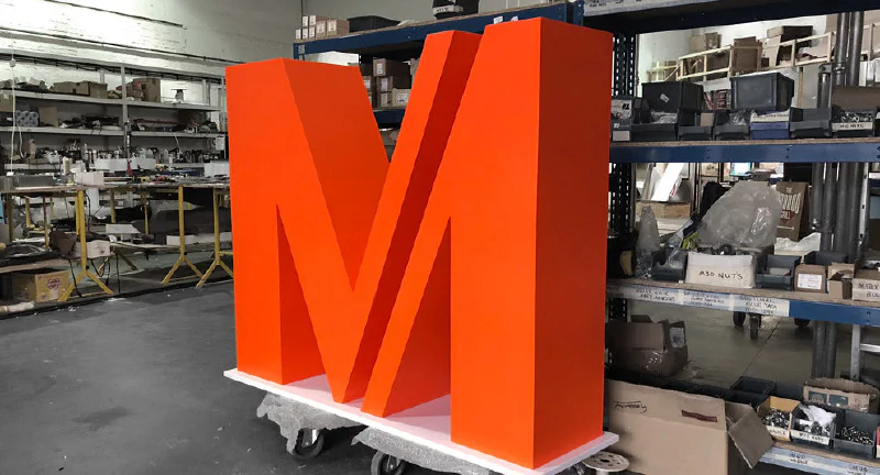 Huge Letter M Huge Letter M – Giant Letters by Goodwin & Goodwin, London