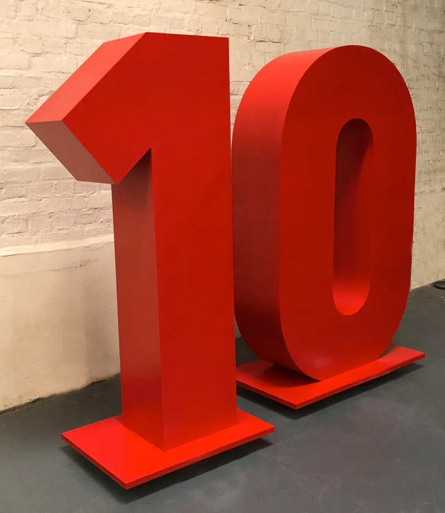 Red Giant Numbers Red Giant Numbers – Giant Letters by Goodwin & Goodwin, London