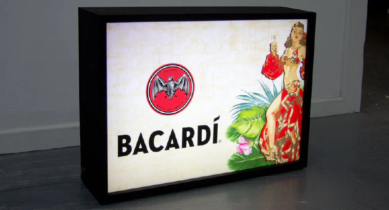 Bacardi light box Bacardi light box – Light Boxes by Goodwin & Goodwin, London