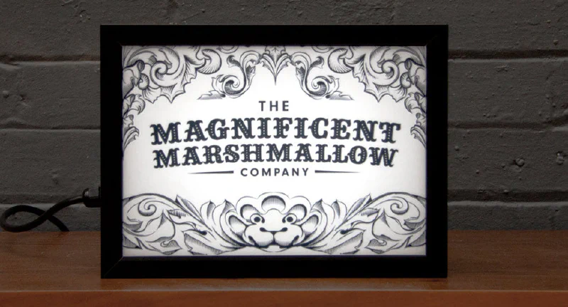 Magnificent marshmallow company Magnificent marshmallow company – Light Boxes by Goodwin & Goodwin, London