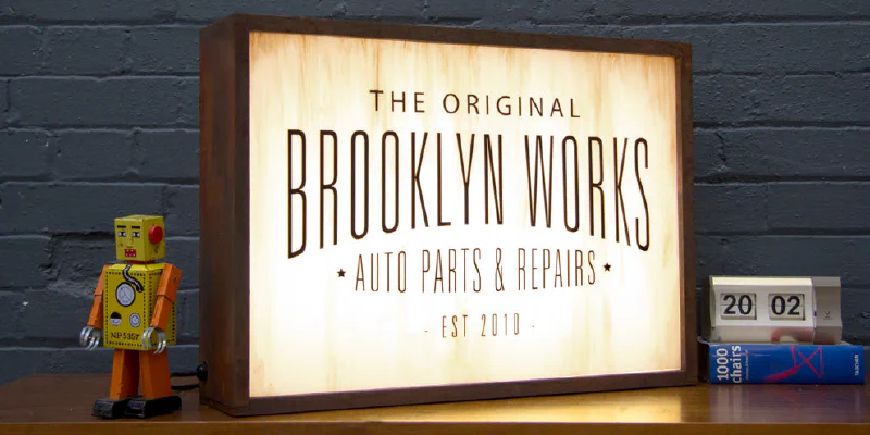 Rusted lightbox sign Rusted lightbox sign – Light Boxes by Goodwin & Goodwin, London