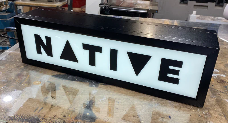 Small long lightbox Small long lightbox – Light Boxes by Goodwin & Goodwin, London