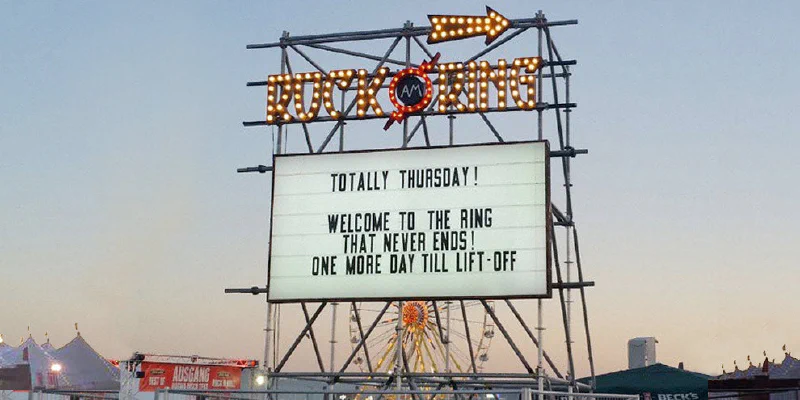 Billboard for rock festival Billboard for rock festival – Light Up Letters by Goodwin & Goodwin, London