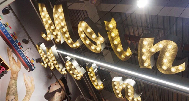 Ceiling hung light letters Ceiling hung light letters – Light Up Letters by Goodwin & Goodwin, London