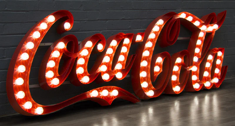 Coca Cola bulb sign Coca Cola bulb sign – Light Up Letters by Goodwin & Goodwin, London