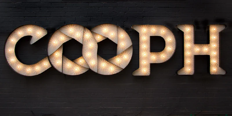 Cooph Photography Sign Cooph Photography Sign – Light Up Letters by Goodwin & Goodwin, London
