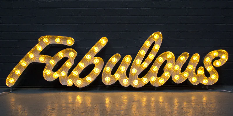 Fabulous - Script Font Fabulous - Script Font – Light Up Letters by Goodwin & Goodwin, London