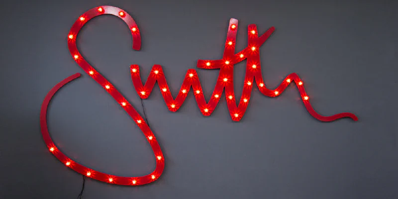 Mr & Mrs Smith Sign Mr & Mrs Smith Sign – Light Up Letters by Goodwin & Goodwin, London