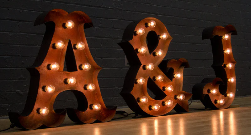 Rusted Circus Font Sign Rusted Circus Font Sign – Light Up Letters by Goodwin & Goodwin, London