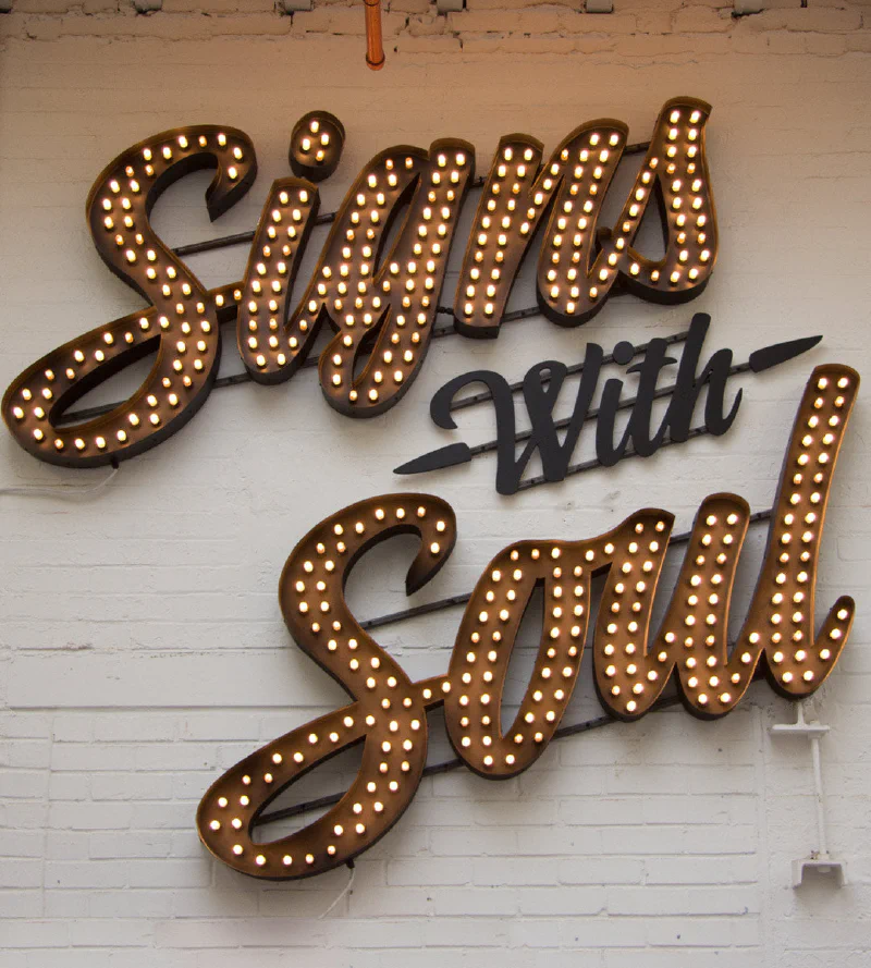 Signs With Soul - Script Font Signs With Soul - Script Font – Light Up Letters by Goodwin & Goodwin, London
