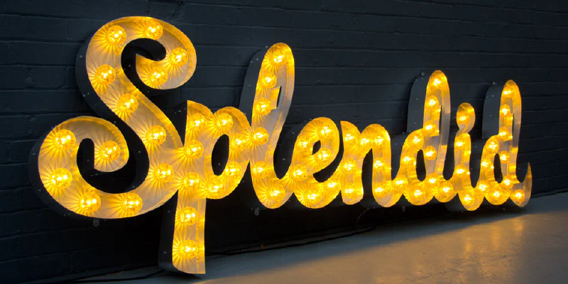 Splendid - Script Font Splendid - Script Font – Light Up Letters by Goodwin & Goodwin, London