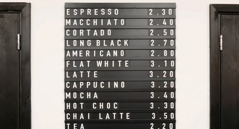Black cafe menu with black cards Black cafe menu with black cards – Menu Signs, Menu Boards & Menu Cases by Goodwin & Goodwin, London