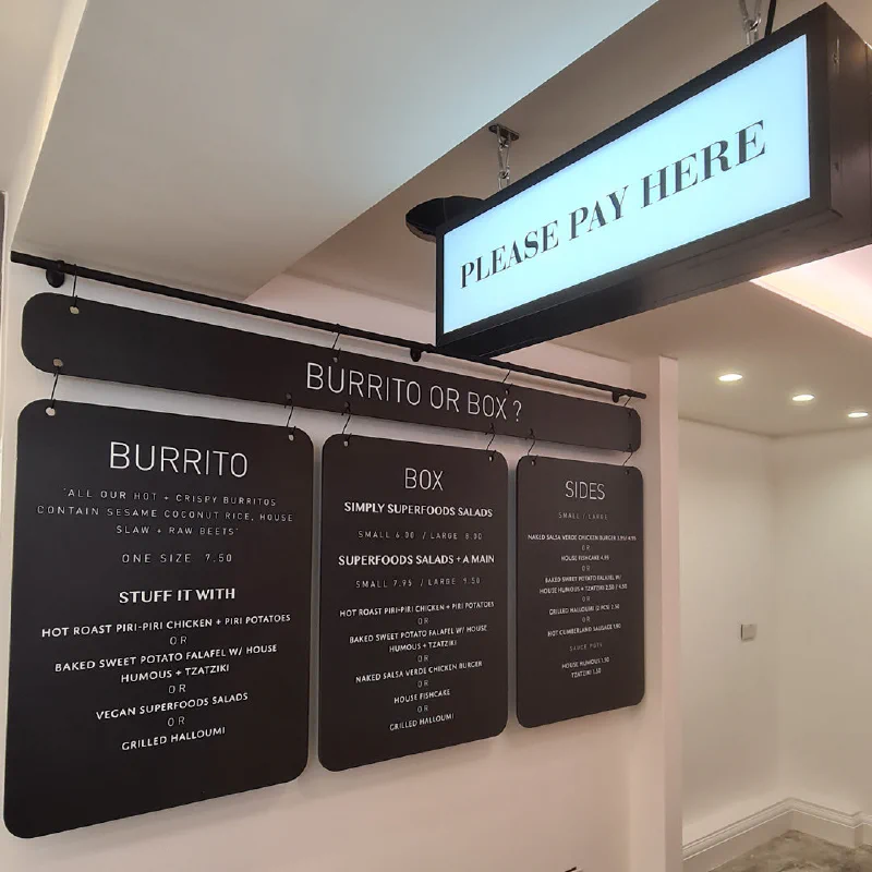 Hanging Menu Boards Hanging Menu Boards – Menu Signs, Menu Boards & Menu Cases by Goodwin & Goodwin, London