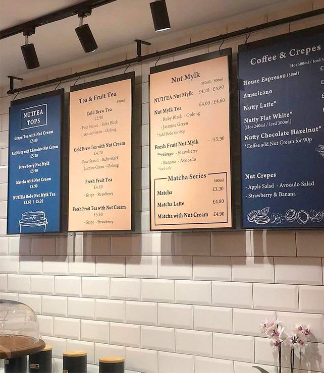 Hanging Menu Hanging Menu – Menu Signs, Menu Boards & Menu Cases by Goodwin & Goodwin, London
