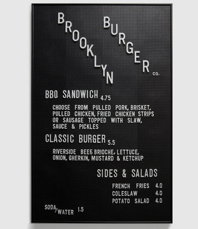 Retro Menu Board Retro Menu Board – Menu Signs, Menu Boards & Menu Cases by Goodwin & Goodwin, London